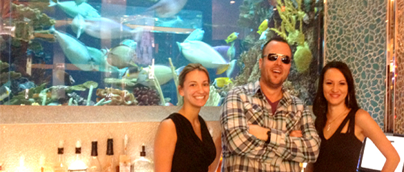 Ben stops to pose for a picture at the Chart House restaurant in the Golden Nugget.