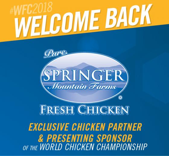 Springer Mountain Farms Returns as WFC’s Official Chicken Sponsor