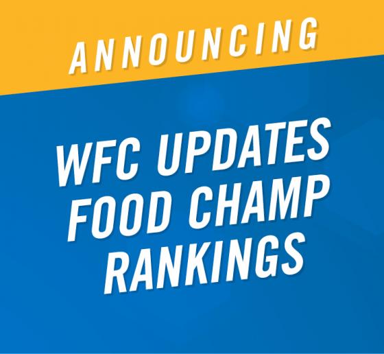 WFC Updates Food Champ Rankings