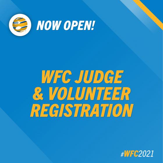 Registration Opens for WFC 2021 Judges and Volunteers